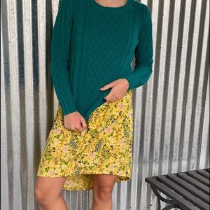 Aqua Criss Cross Sweater